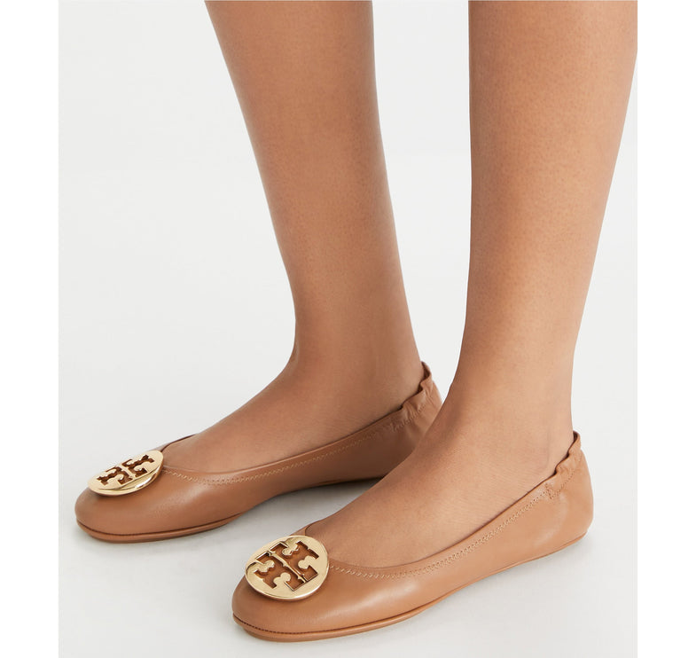 Tory Burch Women's Minnie Travel Ballet Royal Tan/Gold