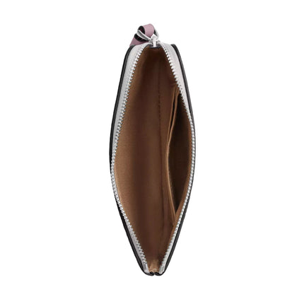 Coach Women's Corner Zip Wristlet In Signature Canvas Silver/Chalk/Carnation