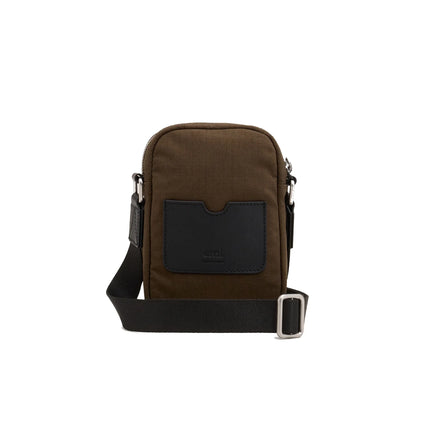 AMI Alexandre Mattiussi Canvas Small Ami De Coeur Crossbody Bag Black Olive