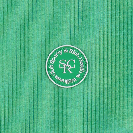 Sporty & Rich Women's SRHWC Ribbed Tank Verde/White