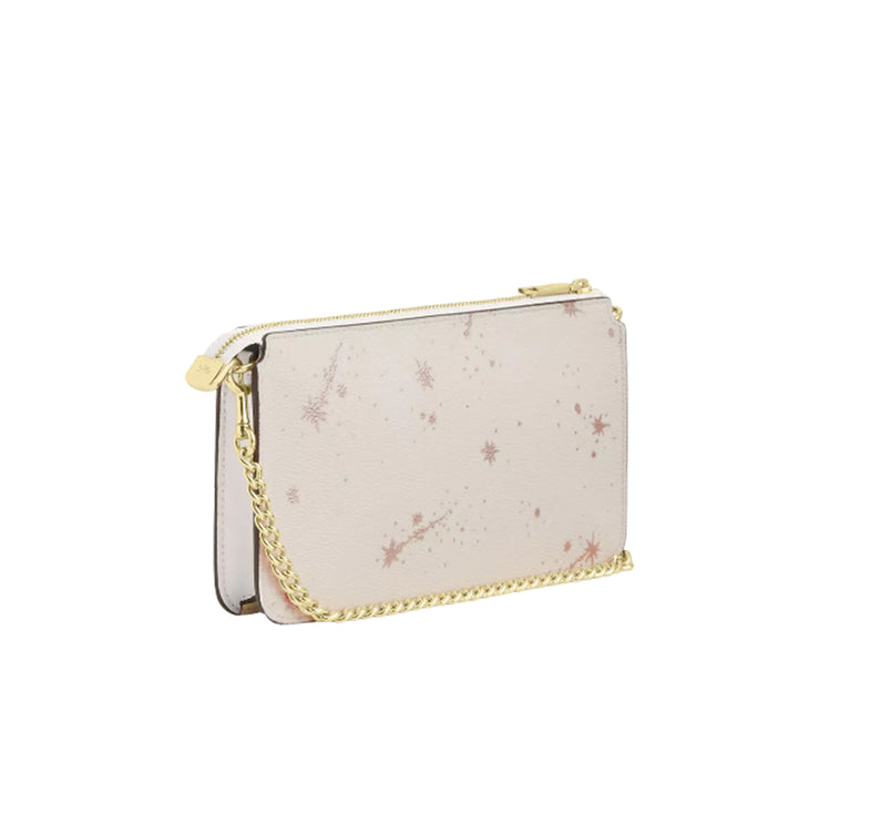Coach Women's Poppy Crossbody Bag With Star Print Gold/Chalk Multi