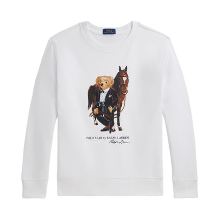 Polo Ralph Lauren Boy's Polo Bear Fleece Sweatshirt White