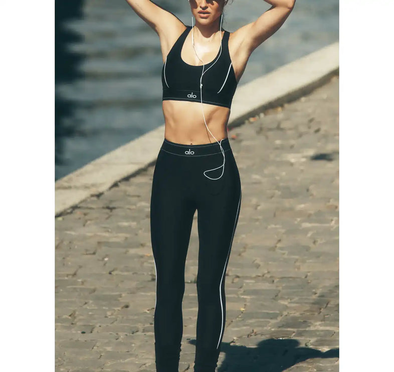 alo Women's Airlift High-Waist Suit Up Legging Black/White
