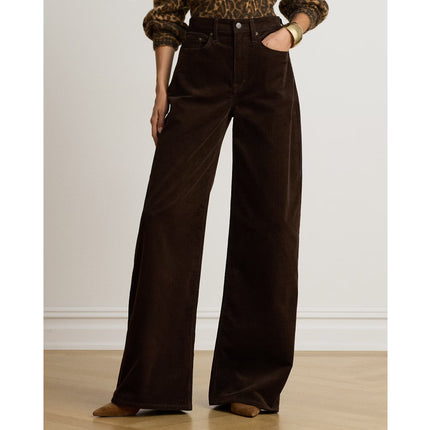 Polo Ralph Lauren Women's Corduroy High-Rise Super Wide-Leg Pant Circuit Brown
