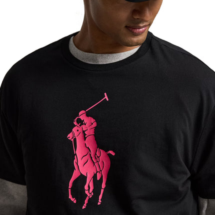 Polo Ralph Lauren Unisex Pink Pony Classic Fit Jersey T-Shirt Polo Black