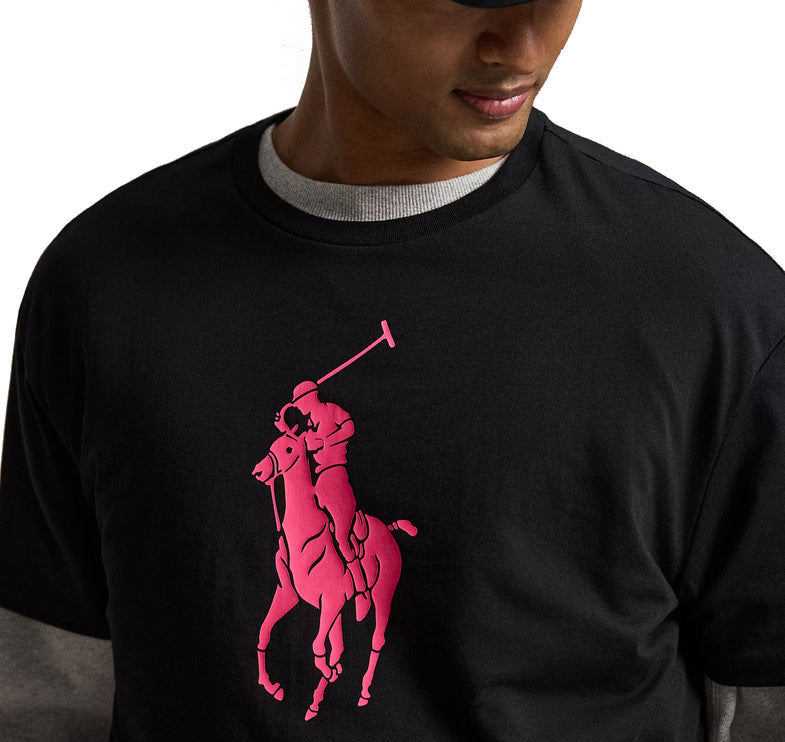 Polo Ralph Lauren Unisex Pink Pony Classic Fit Jersey T-Shirt Polo Black