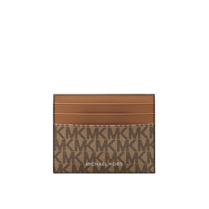 Michael Kors Men's Cooper Signature Logo Card Case Camel