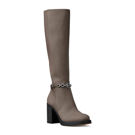 Michael Kors Women's Kacey Polyester Microsuede Boot Mushroom