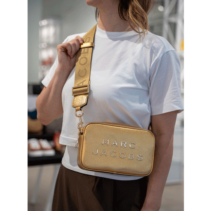 Marc Jacobs Women's Flash Leather Crossbody Bag Gold