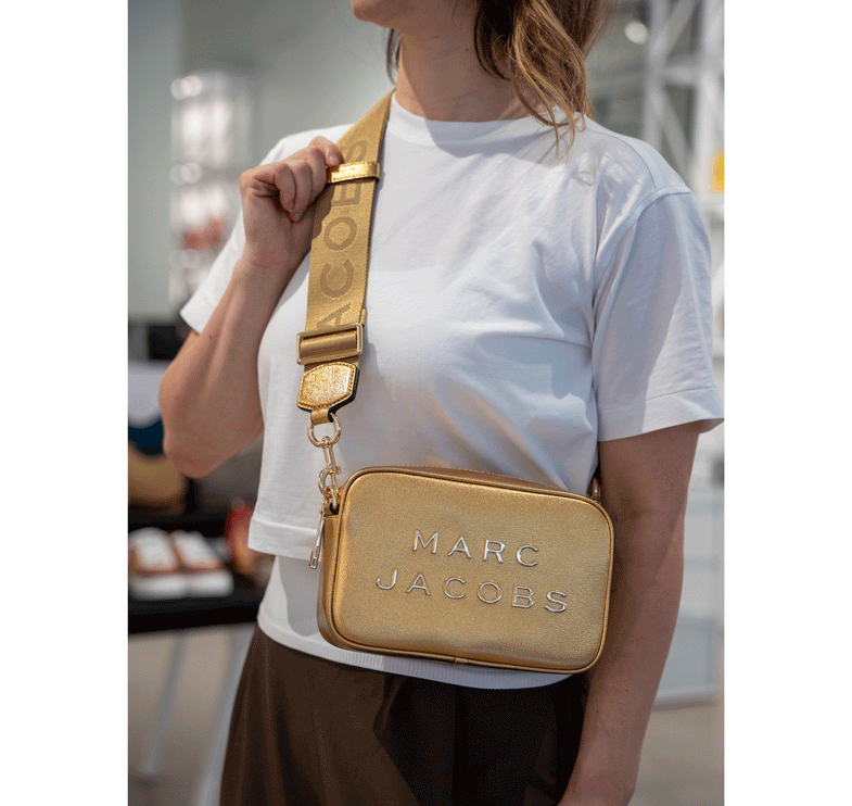 Marc Jacobs Women's Flash Leather Crossbody Bag Gold