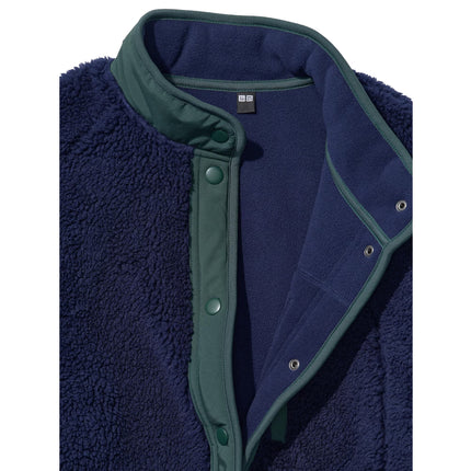 Uniqlo Women's Pile Lined Fleece Combination Jacket 18 Wine