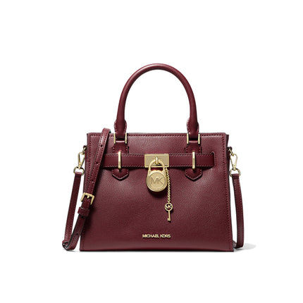 Michael Kors Women's Hamilton Small Leather Satchel Oxblood