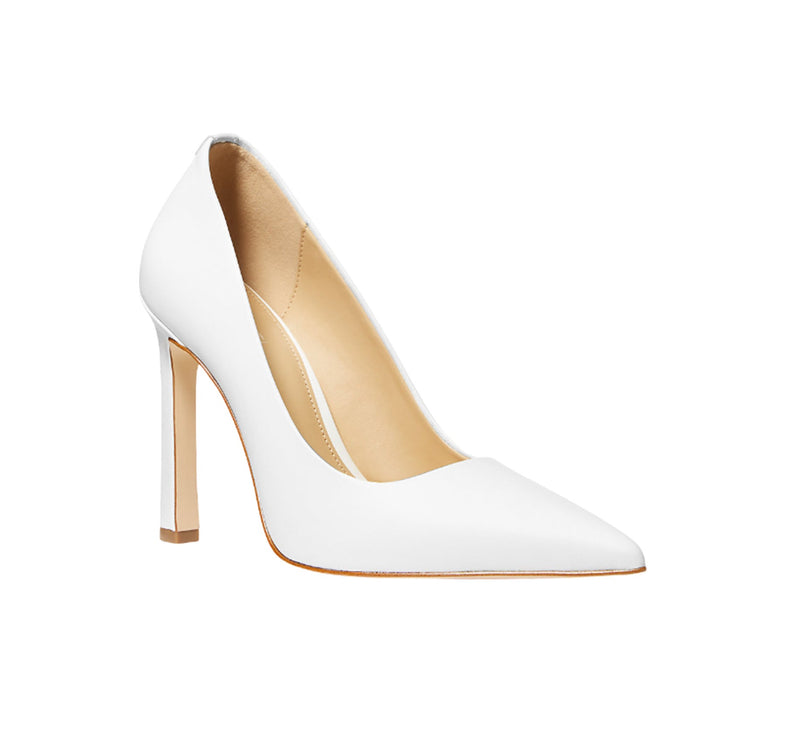Michael Kors Women's Amara Leather Pump Optic White