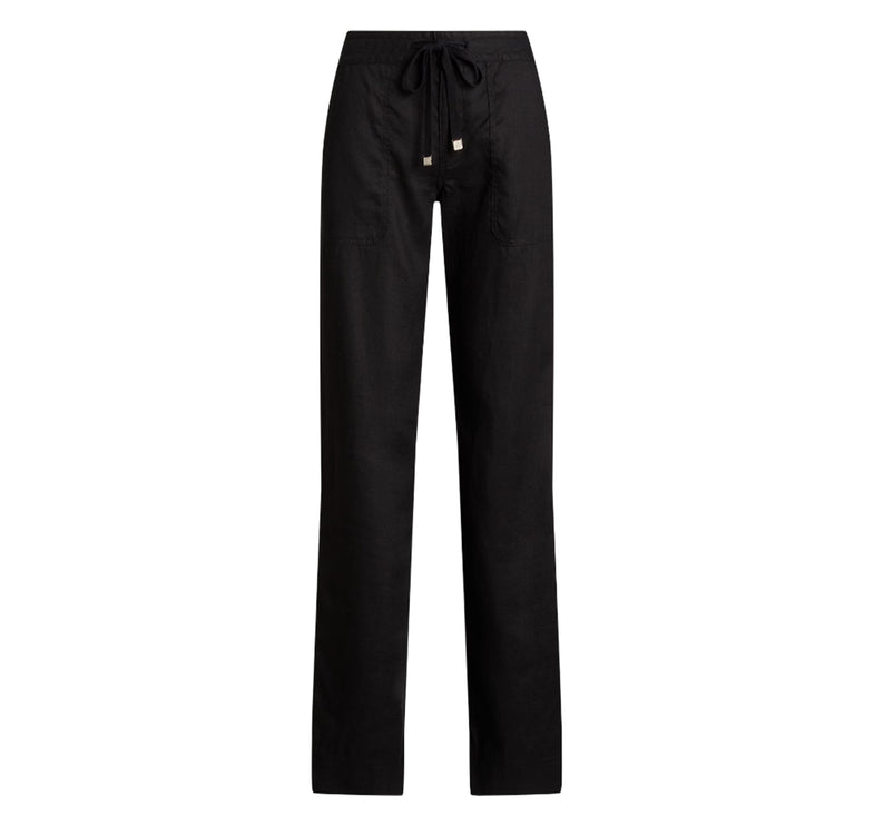 Polo Ralph Lauren Women's Linen Wide-Leg Pant Polo Black