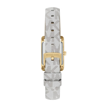 Michael Kors Women's Mini Monroe Gold-Tone and Logo Strap Watch Gold