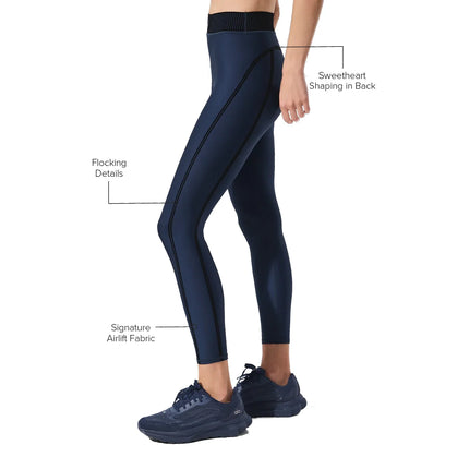 alo Women's Airlift High-Waist 7/8 Line Up Legging Navy