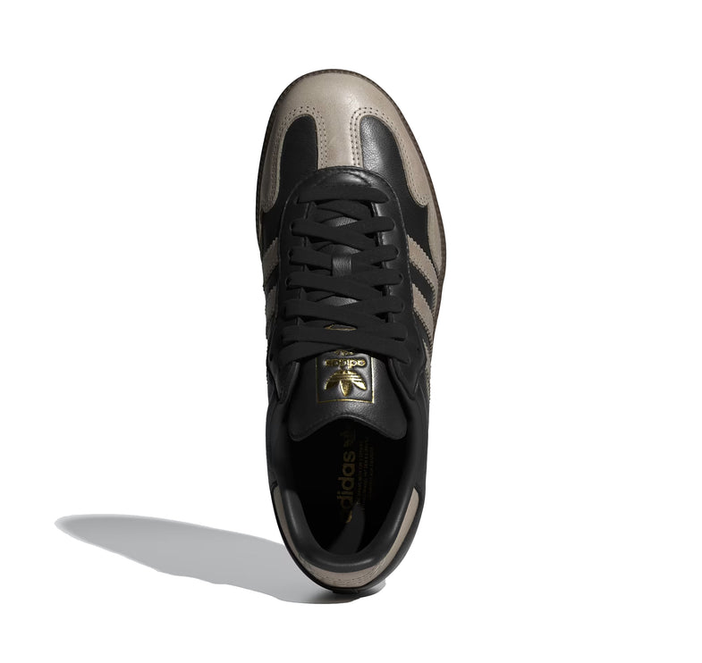 Adidas Women's Samba OG Shoes Core Black/Wonder Beige/Gold Metallic KJ0995