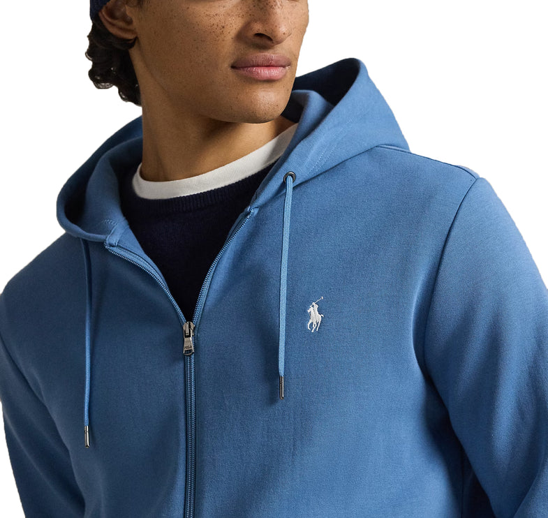 Polo Ralph Lauren Men's Double-Knit Full-Zip Hoodie Delta Blue