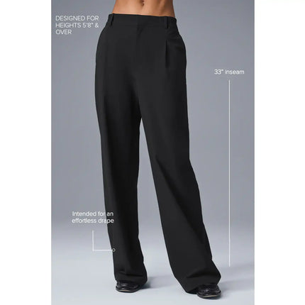 alo Women's High-Waist Pursuit Trouser (Long) Black
