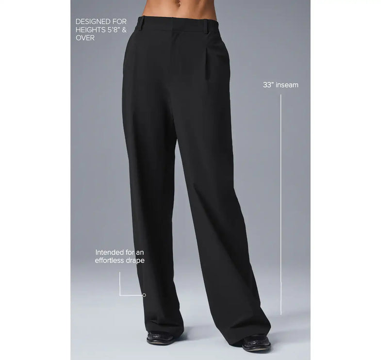 alo Women's High-Waist Pursuit Trouser (Long) Black