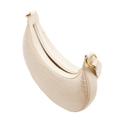 JW PEI Women's Carly Saddle Bag Ivory Croc