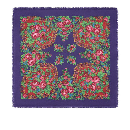 KUJTEN Women's Large Bandana Hachiko Flower Deep Purple