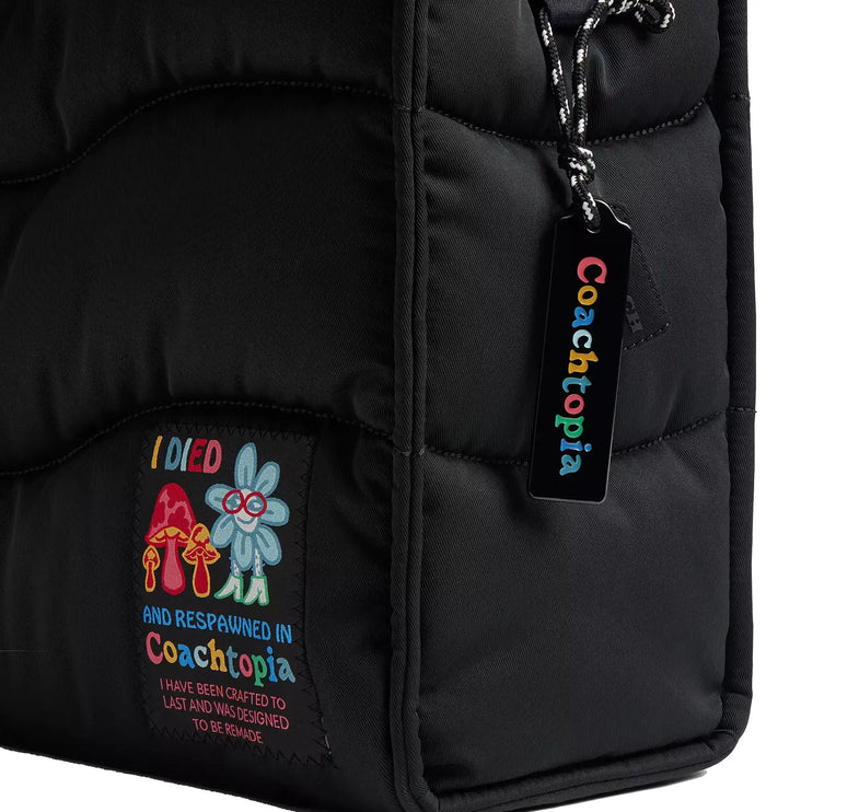 Coach Women's Coachtopia Loop Tote With Wavy Quilting Black