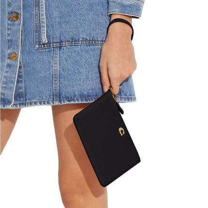 Coach Women's Essential Small Wristlet Brass/Black