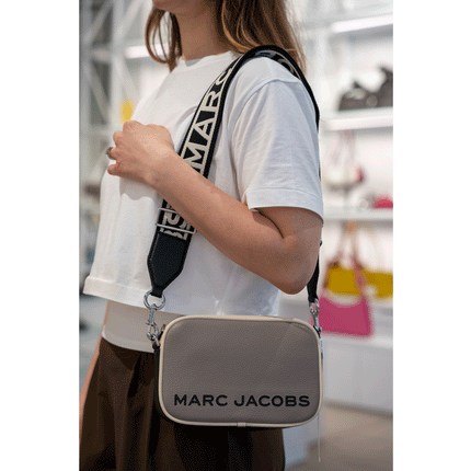 Marc Jacobs Women's Flash Leather Crossbody Bag Colorblock Grey Multi