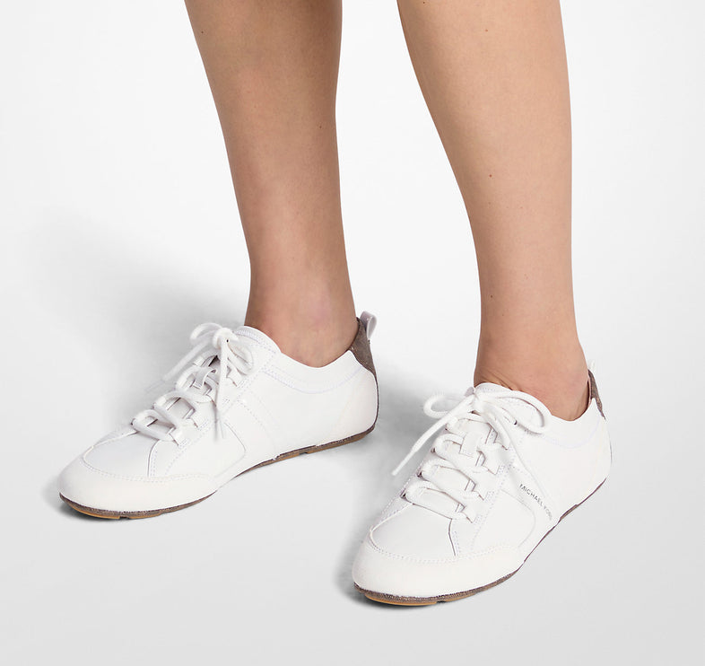 Michael Kors Women's Keely Leather Trainer Optic White