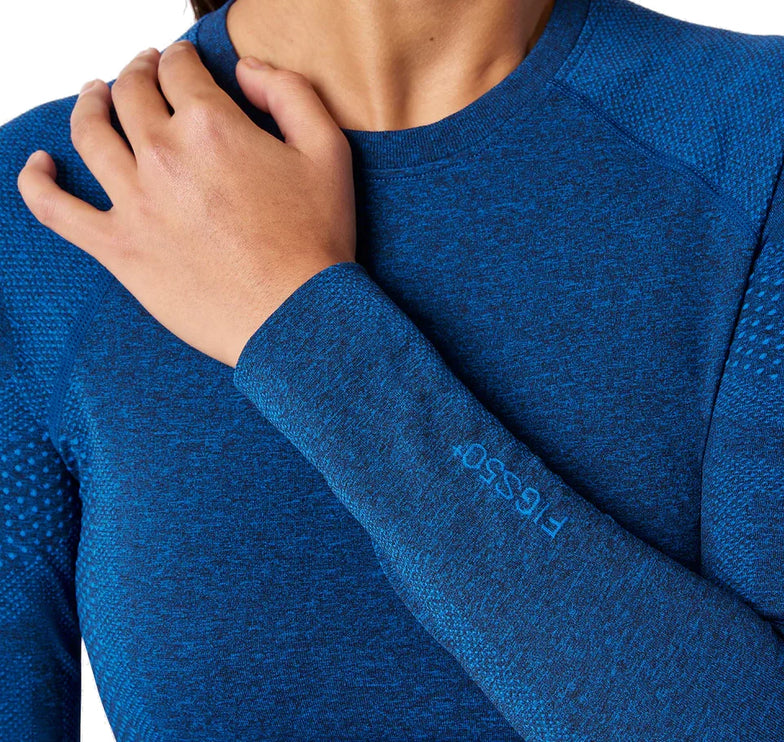 FIGS Women's Salta Seamless Longsleeve Underscrub Royal Blue