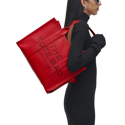 Marc Jacobs Women's The Leather Large Tote Bag True Red