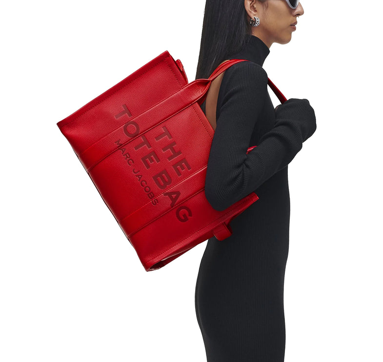 Marc Jacobs Women's The Leather Large Tote Bag True Red