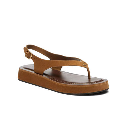 Coach Women's Sculpted C Platform Thong Sandal Coconut