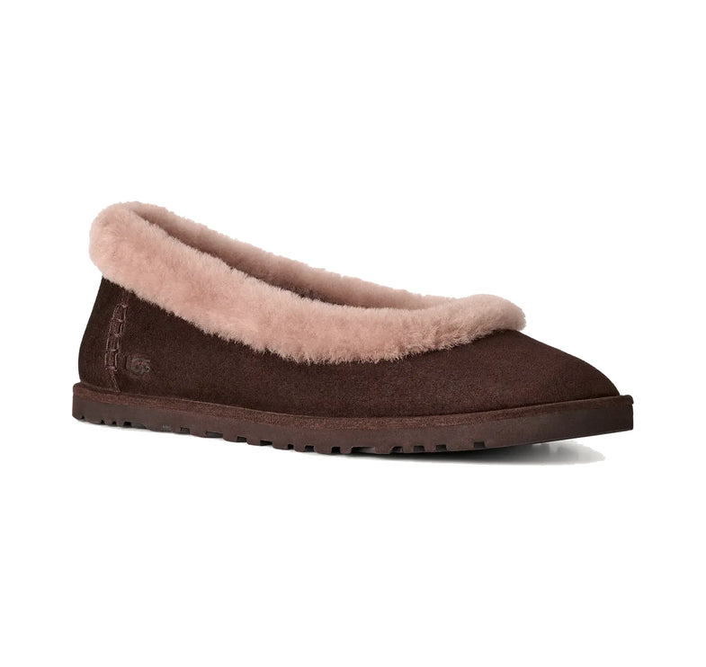 UGG Women's Zora Ballet Flat Dusted Cocoa