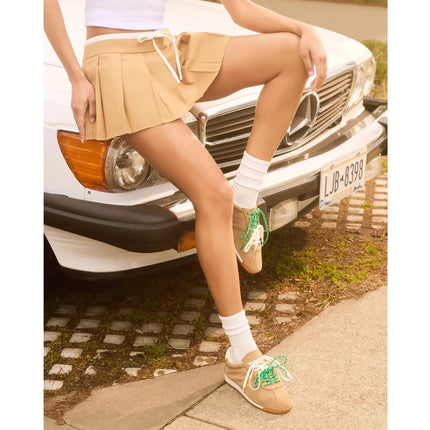 Steve Madden Women's MIRAGE Tan Suede Low-Top Sneakers Tan