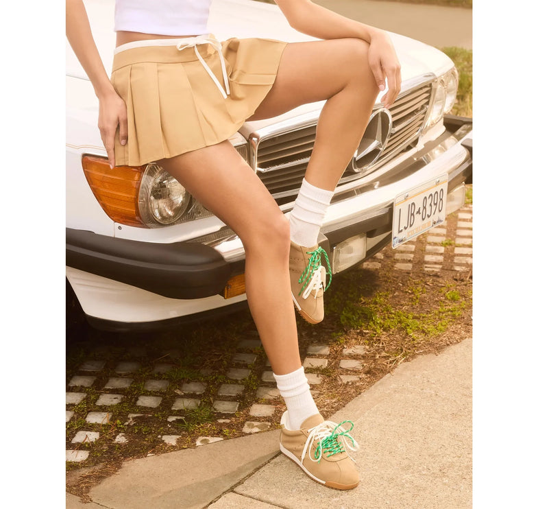 Steve Madden Women's MIRAGE Tan Suede Low-Top Sneakers Tan