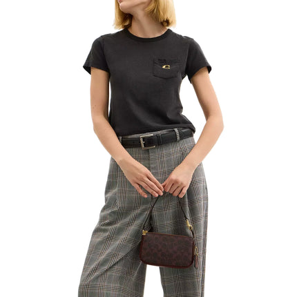 Coach Women's Plaza Bag 18 In Signature Canvas Brass/Maple