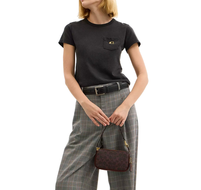 Coach Women's Plaza Bag 18 In Signature Canvas Brass/Maple