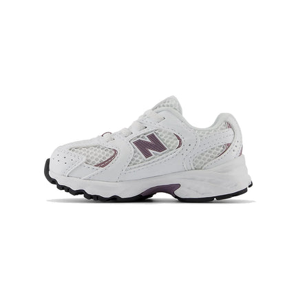 New Balance Toddlers & Babies 530 White with Dark Ice Wine IZ530SR