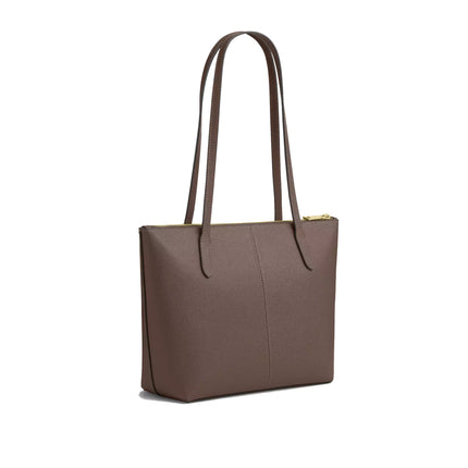 Coach Women's Fiona Zip Tote Bag Gold/Dark Stone