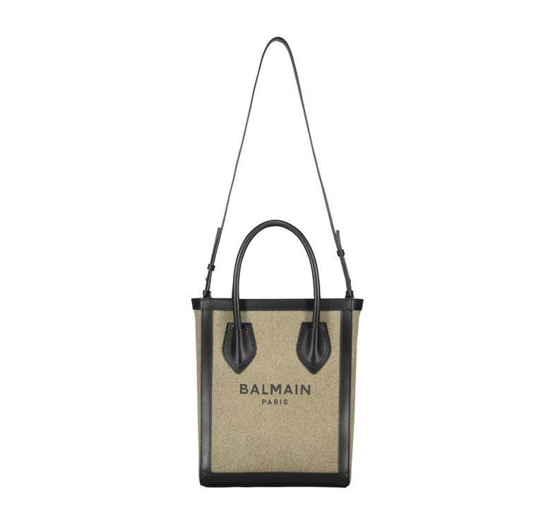 Balmain Women's Tote Bag with Logo Green