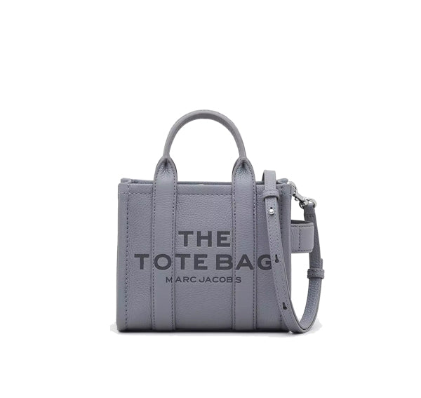 Marc Jacobs Women's The Leather Mini Tote Bag Wolf Grey