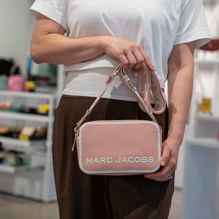 Marc Jacobs Women's Flash Leather Crossbody Bag Colorblock Pink Multi