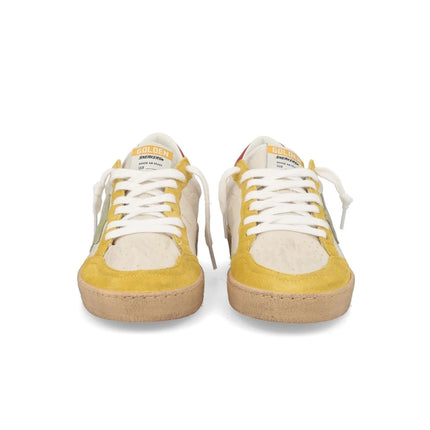 Golden Goose Women's Ball Star Sneakers Green Star Yellow Multi