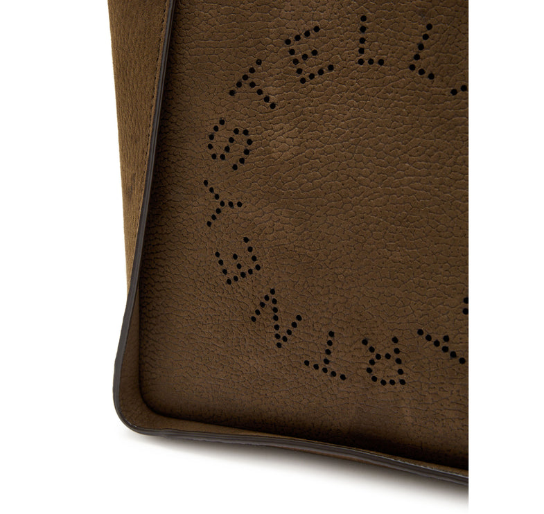Stella McCartney Women's Logo Suede Crossbody Bag Mocha