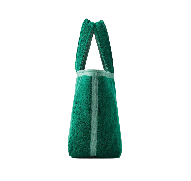 Versace Women's Cotton Terry Jacquard Tote Green