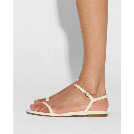 AEYDE Women's Nettie Leather Sandals Black Creamy Nappa