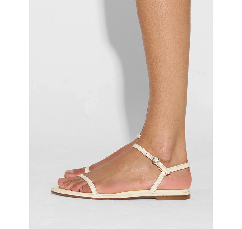 AEYDE Women's Nettie Leather Sandals Black Creamy Nappa