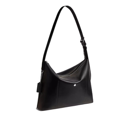 Coach Unisex Mott Messenger Bag 38 In Loved Leather Black/Light Tan